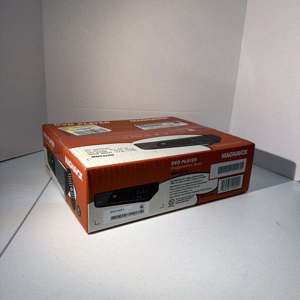 Magnavox MDV2100/F7 Progressive Scan DVD CD Player With Remote NEW IN BOX